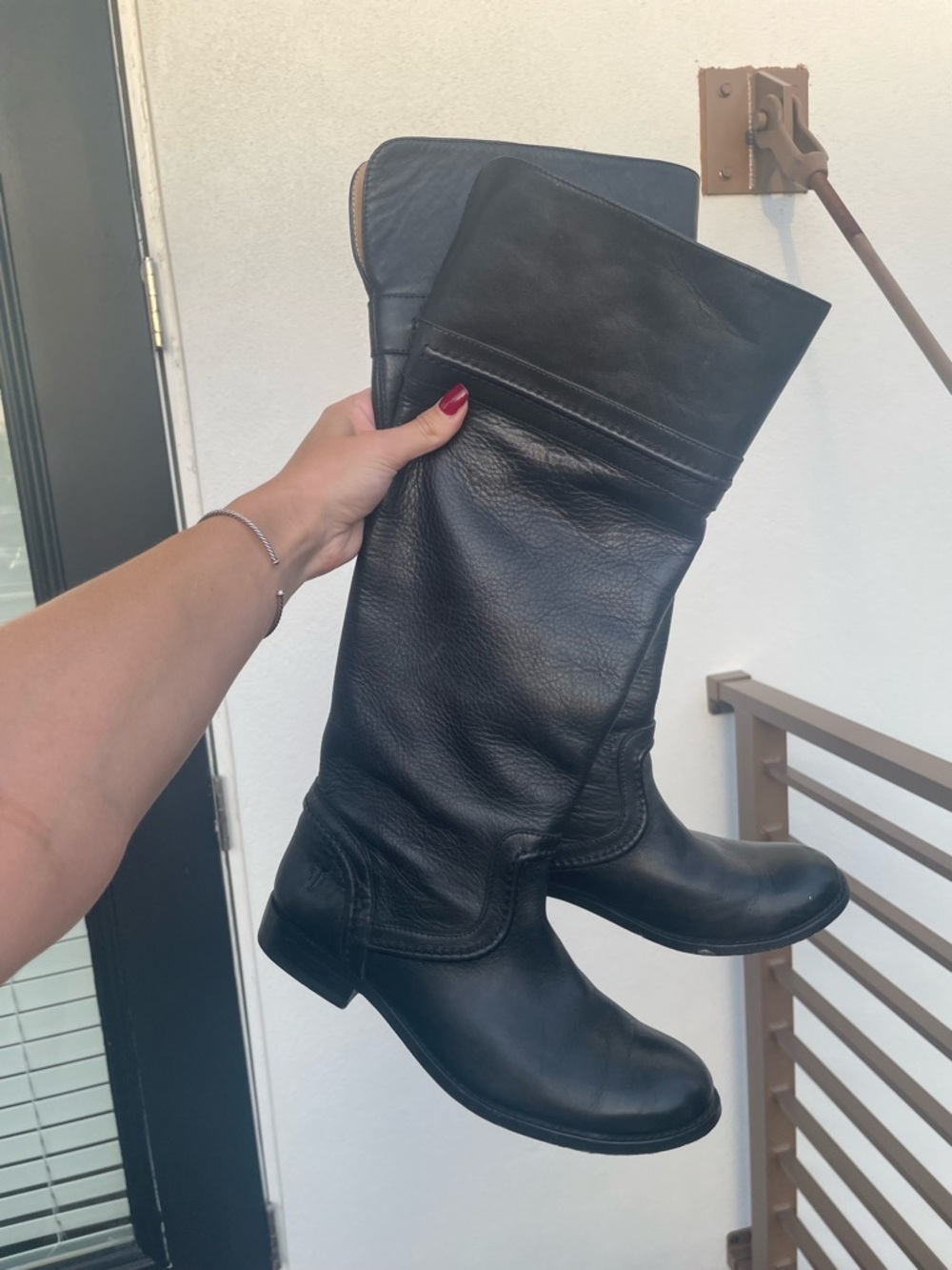 Frye Black Leather Boots